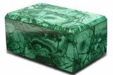 Wide Malachite Jewelry Box - DR Congo #335810-1